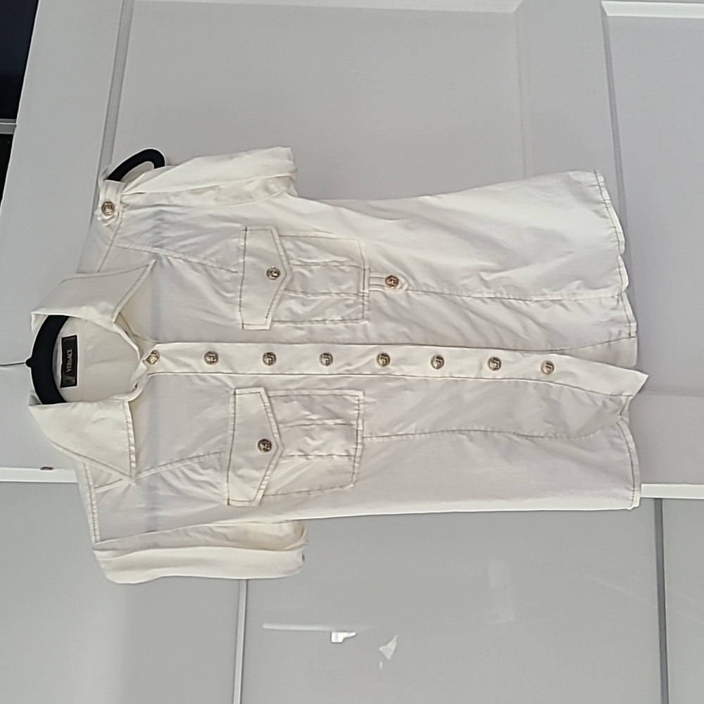 Versace white button up shirt s or xs